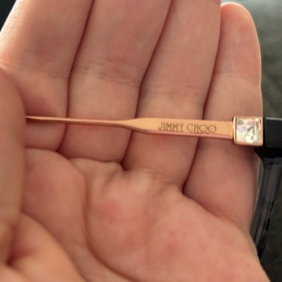 Jimmy Choo Black and Gold Glasses with Hard Case - Picture 4 of 7